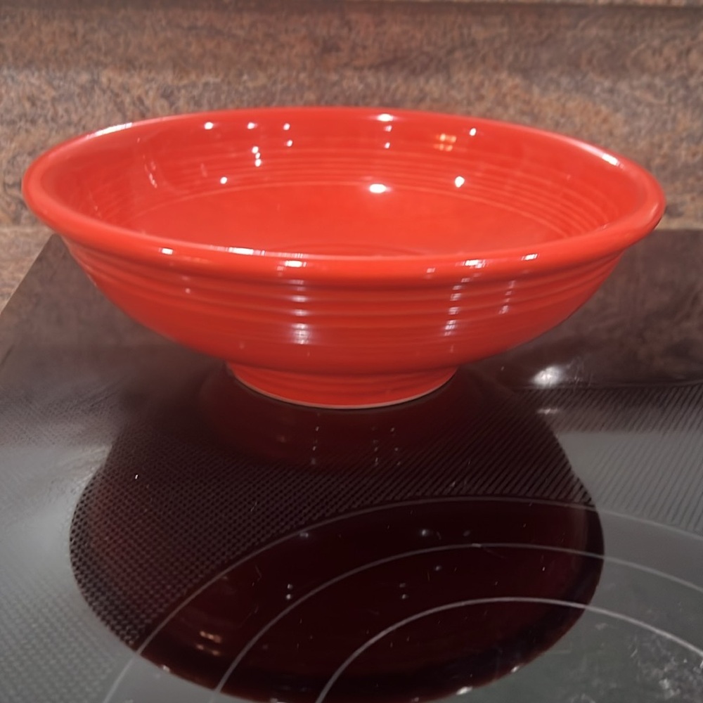 Fiestaware Homer Laughlin China Large Bowl in Persimmon 10” round - Picture 11 of 11